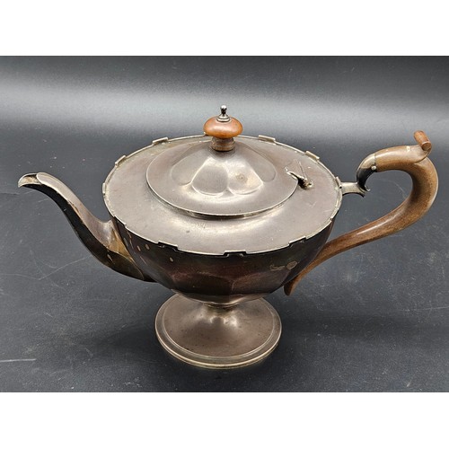 520 - A hallmarked silver teapot - hallmarks for Birmingham - 1913 - Mappin and Webb - height 6 inches and... 