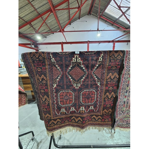 429 - A hand knotted rug from the Mazar region of Afghanistan 210cm x 113cm