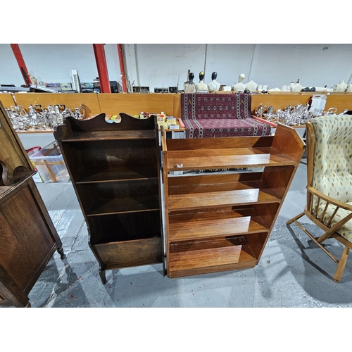 408 - An oak bookcase together with one other bookcase