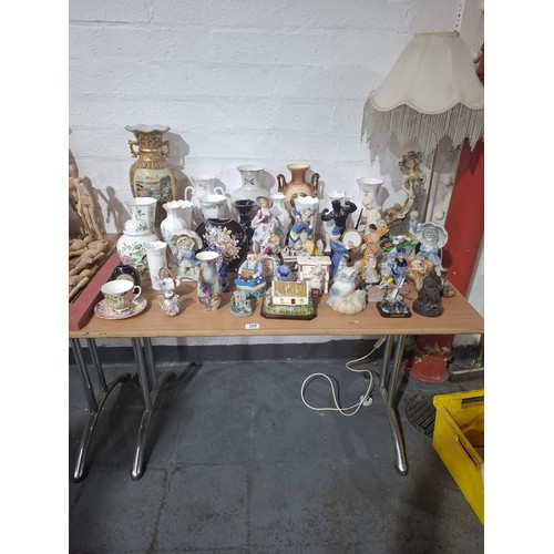 309 - Decorative china to include Aynsley, figurines, lamp etc.