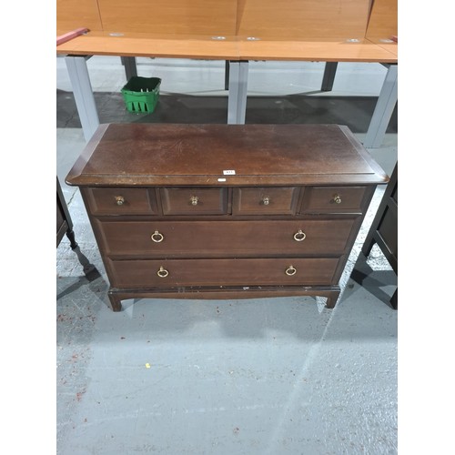 411 - A Stag chest of drawers
H71cm  W107cm  D46cm