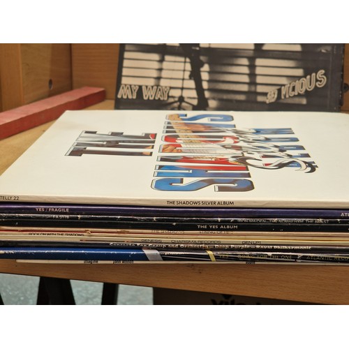 628 - A selection of vinyl records to include Iron Maiden, Metallica, Thin Lizzy, ACDC, Sex Pistols etc.