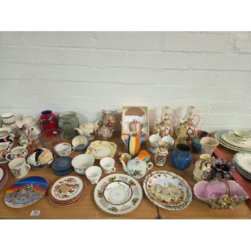 703 - Decorative china to include Susie Cooper, Denby, Poole, West German etc