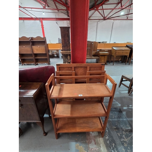 854 - Two folding bookcase/shelving