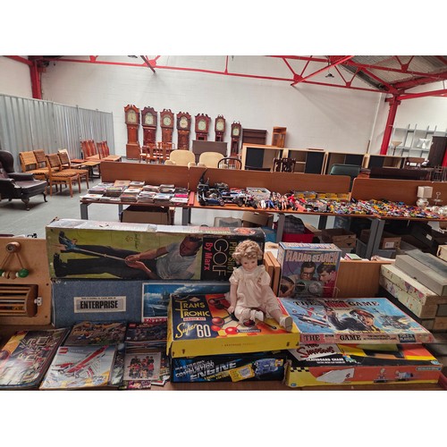 518 - Vintage games, Scalextric, Action Man, electronic child play centre, plastic farm animals, Lego cata... 