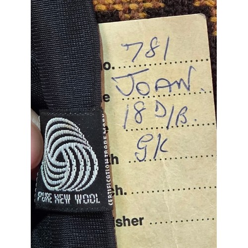 530 - A ladies Welsh woollen long coat - good condition - brown, cream and gold colours