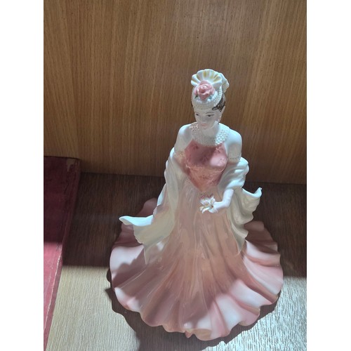 519 - A collection of Royal Doulton, Royal Worcester and Coalport figurines of varying sizes