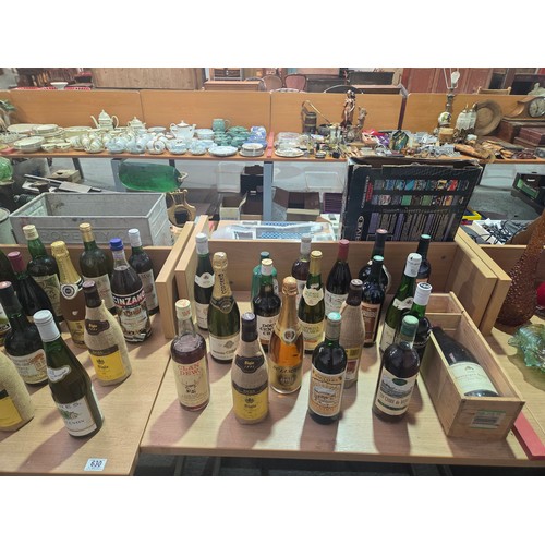 630 - A selection of alcohol to include whisky, gin, red and white wines, sherry etc