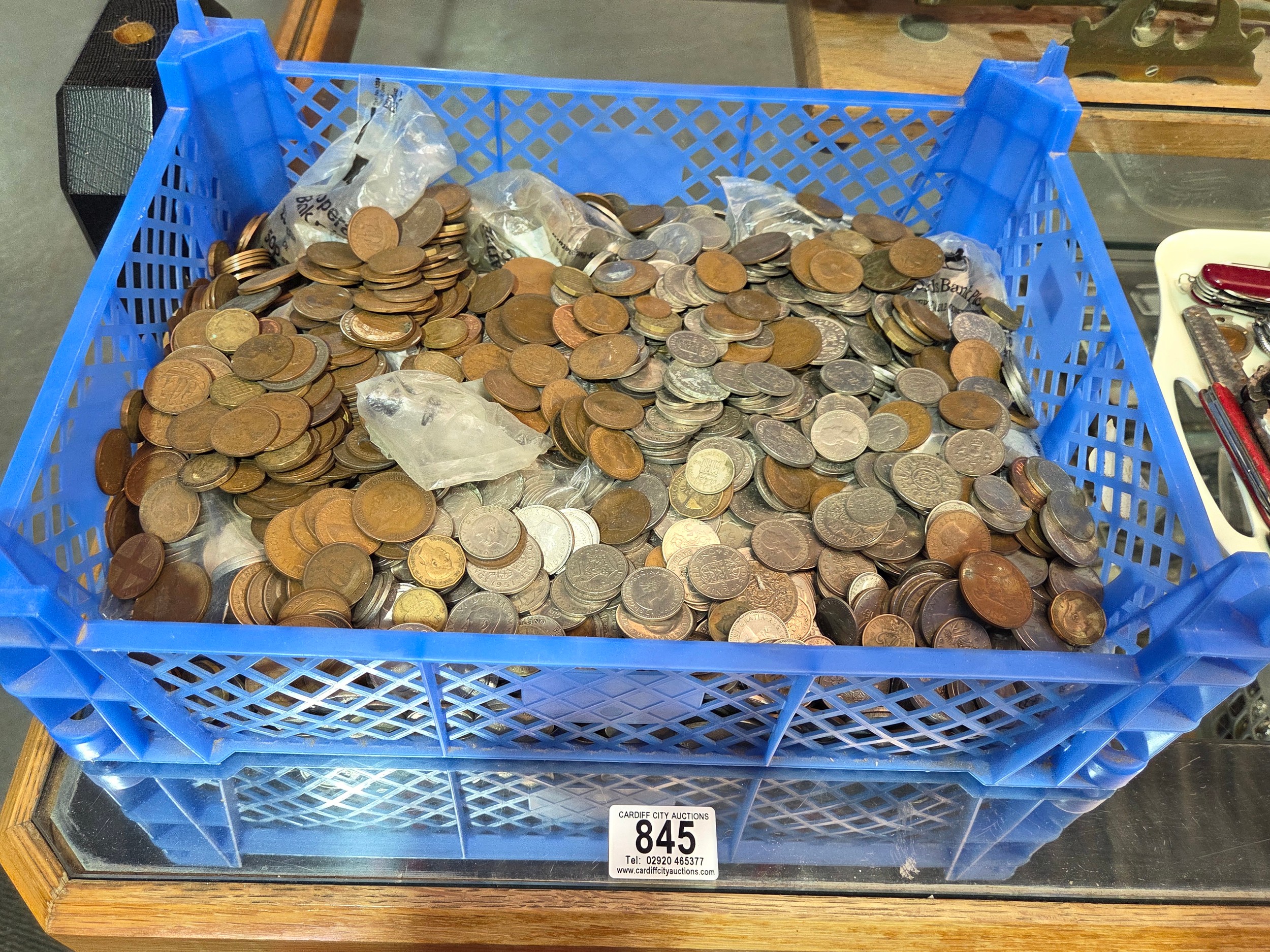 A collection of British coins