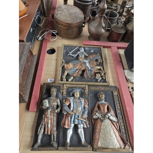 464 - Four Marcus Designs wall plaques depicting medieval figures