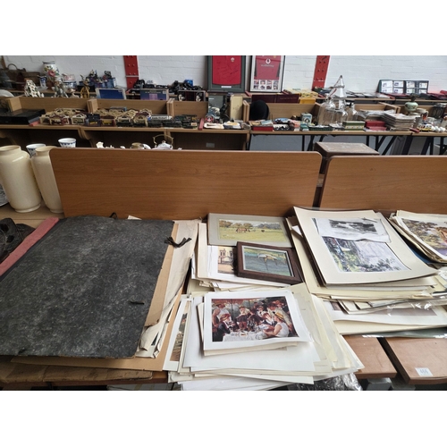 466 - A collection of unframed watercolours and prints