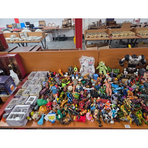 472 - Boxed D.C. figures, Action figures to include Action Man etc.