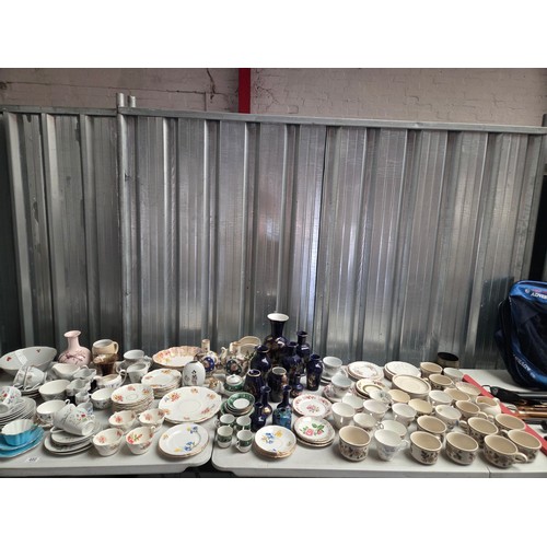 480 - A large quantity of china to include part teasets, Japanese, Royal Kent, etc.