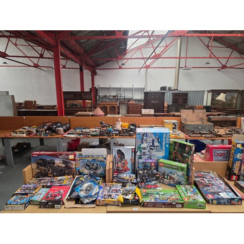 709 - A selection of Lego and other brand sets - all have been opened and built, some pieces may be missin... 