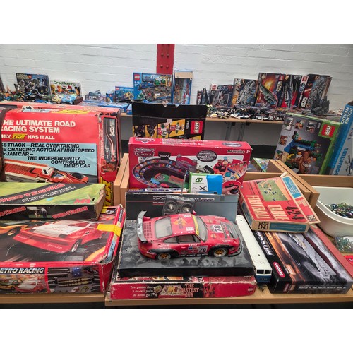 722 - A boxed Matchbox race and chase set, two Scalextric racing sets, Subbuteo International Edition tabl... 