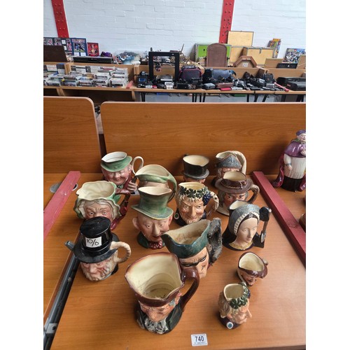 740 - Five Beswick Toby jugs with a Royal Doulton Toby jug