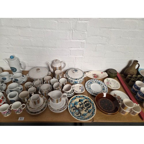 611 - Mixed lot of Mid century china to include Tams, Royal Adderley, Midwinter Sienna, Bilton's, etc