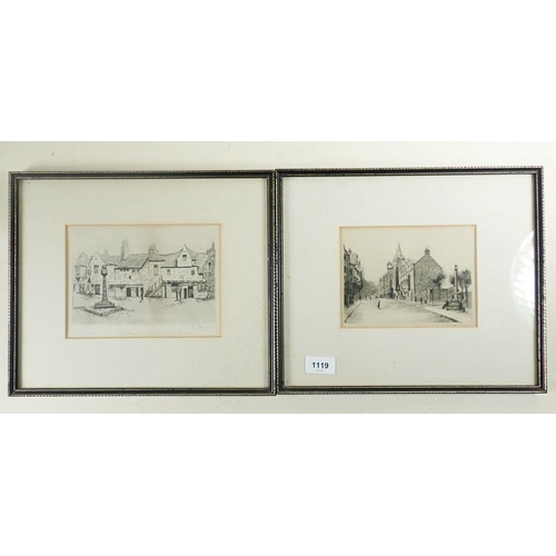 1119 - Two engravings of a Glasgow scene