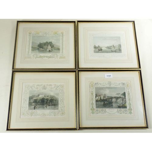 1131 - A set of four coloured engravings of Henley on Thames by Tombleson, 17 x 21cm