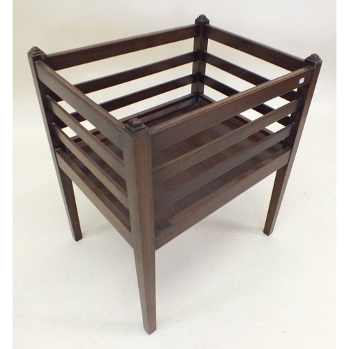 1177 - An early 20th century mahogany magazine rack