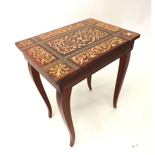 1183 - A musical Sorento ware small occasional table