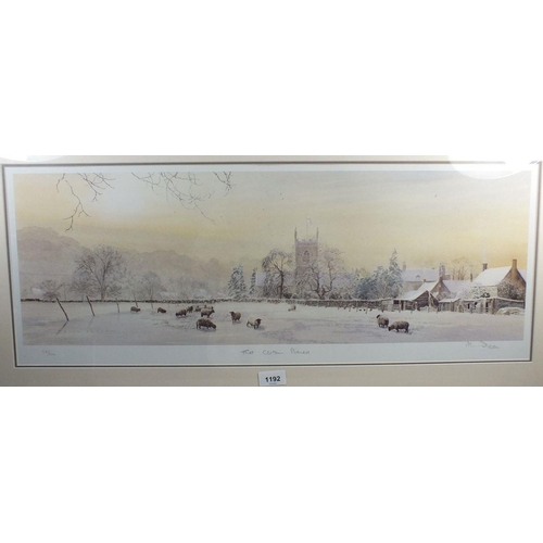 1192 - Alan Ingham - a limited edition print snowscape 'A Certain Stillness' - 24 x 71cm