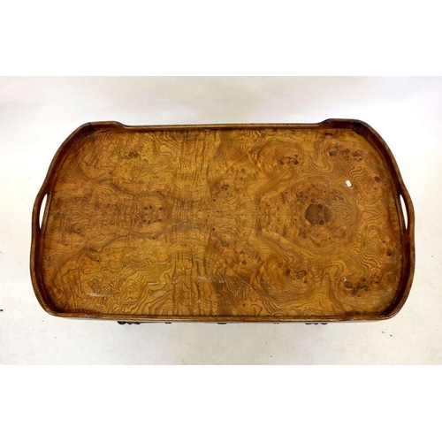 1196 - A 'Knob Creek' American made butlers tray/coffee table in Hungarian Ash - tray size 93cm wide by 51c... 