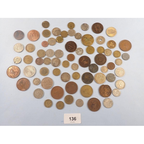 136 - A quantity of World coinage: Countries examples: Australia, Canada, Channel Islands, Eire, France, G... 