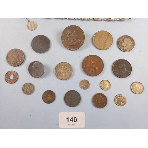 140 - A miscellaneous quantity of silver contents coinage and collectables including: Royal mint, National... 