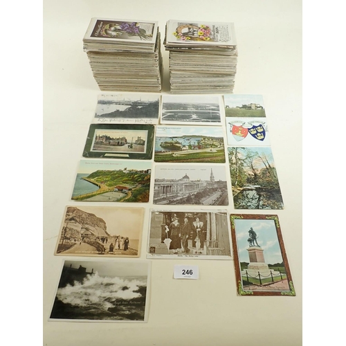 246 - Postcards: with accumulations of topography, some greetings etc (mainly older period) (600)