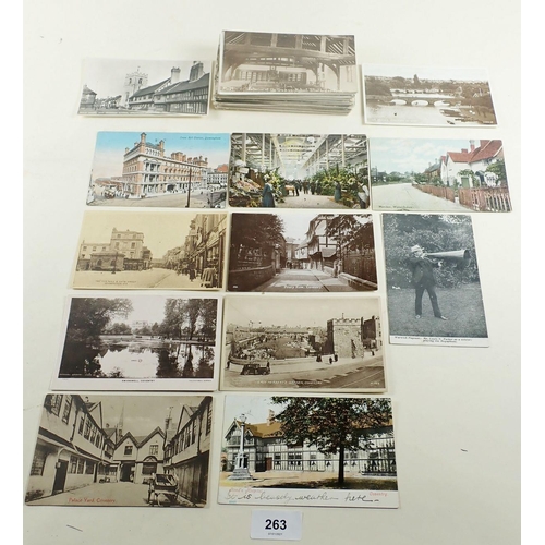 263 - Postcards - Warwickshire topography including scenes at Birmingham including Snow Hill Station (ext)... 