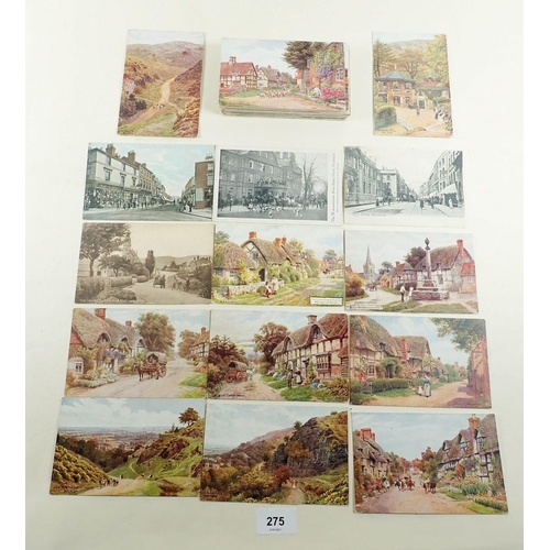 275 - Postcards: Worcestershire topography street scenes at Redditch, Worcester, Welland, Meet of Worceste... 