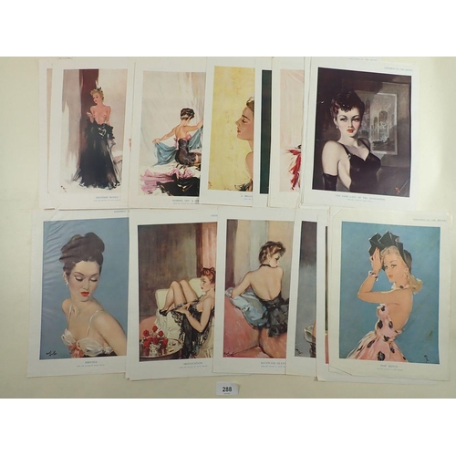 288 - David Wright – Portfolio of glamour prints of women circa 1960’s plus some similar additional loose ... 