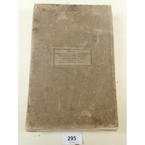 295 - An antique map laid on linen of England and Wales by James Wyld, published in 1823