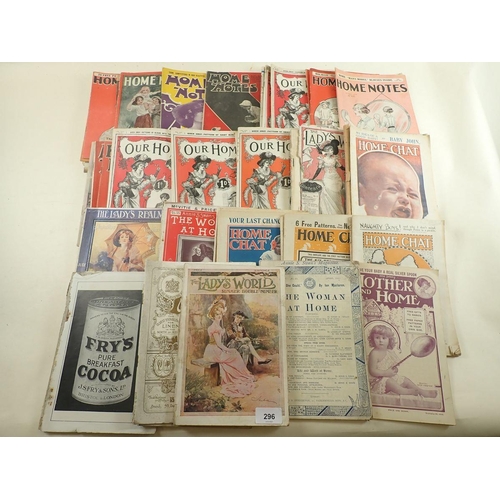 296 - A collection of late 19thC/early 20thC home keeping magazines, to include our home, home chat, home ... 