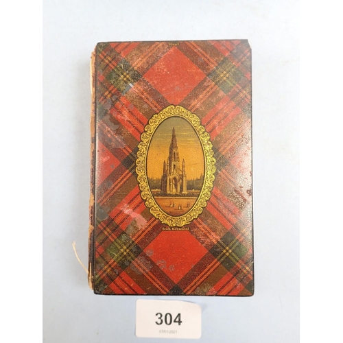 304 - Stuart Tartanware, miniature book 'Lord of the Isles' by Sir Walter Scott, published in 1850