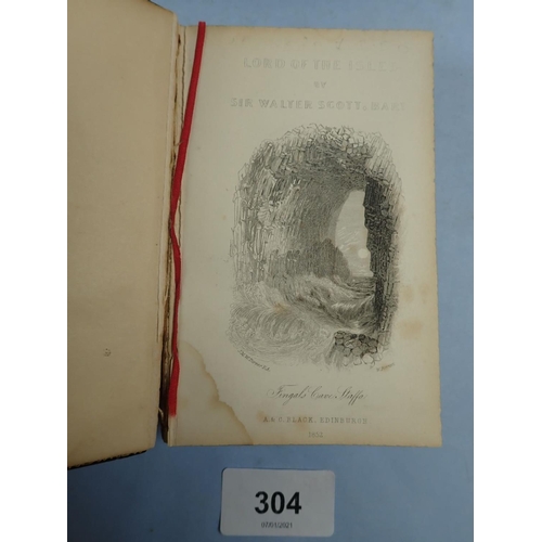 304 - Stuart Tartanware, miniature book 'Lord of the Isles' by Sir Walter Scott, published in 1850