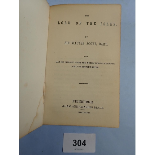 304 - Stuart Tartanware, miniature book 'Lord of the Isles' by Sir Walter Scott, published in 1850