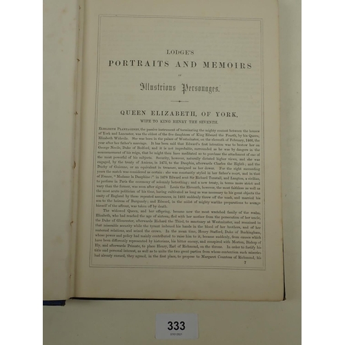 333 - Portraits of Illustrious Personages of Great Britain by Edmund Lodge - nine volumes published by Joh... 