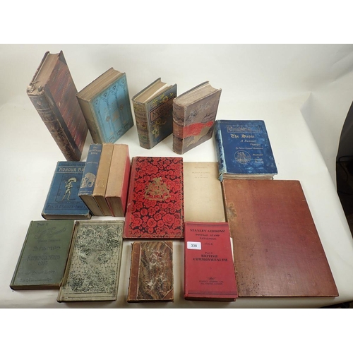 338 - A selection of mainly mid to late 19thC fiction books, approx. 15 in total