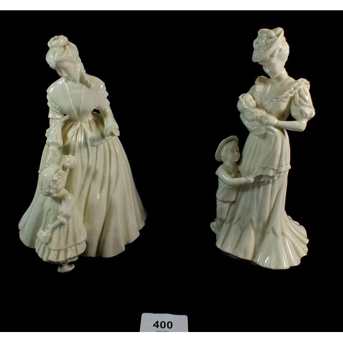 400 - Two Royal Worcester figurines, 'The Christening' and 'Mothering Sunday'