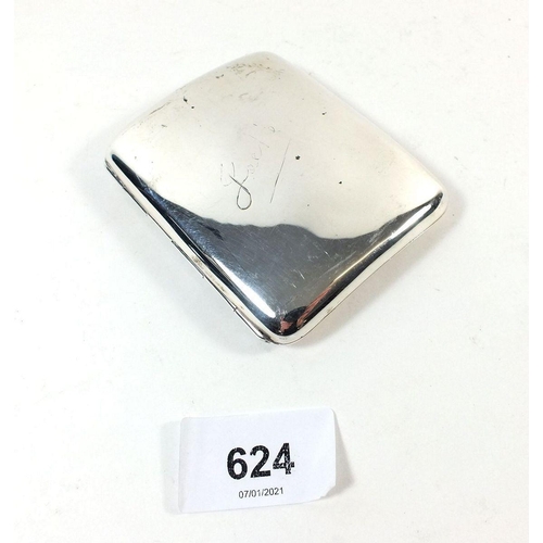 624 - A silver cigarette case, 95g