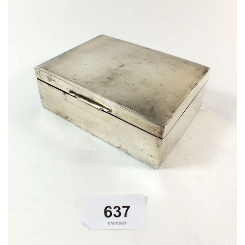 637 - A silver cigarette box