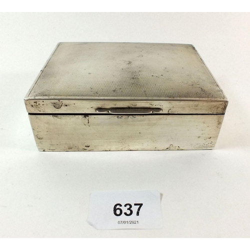 637 - A silver cigarette box