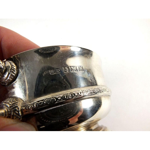 641 - A silver two handled porringer, Birmingham 1957, 211g