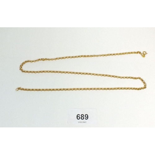 689 - A 9ct gold chain, 4.5g