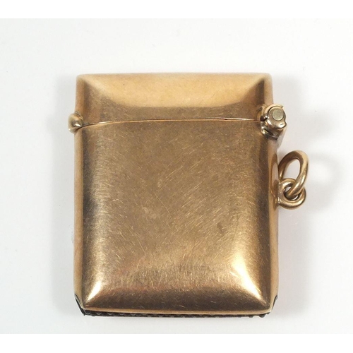 691 - A 9ct gold vesta case 13.5g