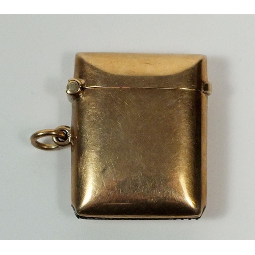 691 - A 9ct gold vesta case 13.5g