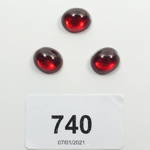 740 - Three German star rubies, circa 1930