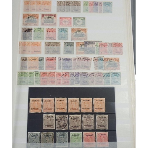 79 - A large stock-book of Belgium stamps and some of its colonies from 1861 on. This mint & used collect... 